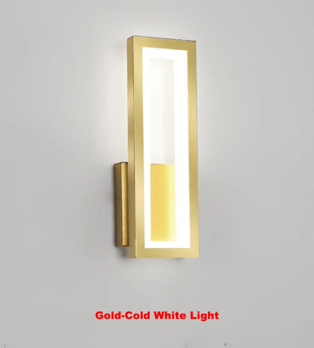 Modern Minimalist Wall Lamps Home Decor Living Room Bedroom Bedside 16W Ac96V-260V Led Sconce Black White Light Aisle Decoration