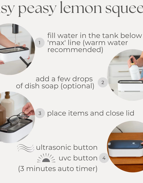 Load image into Gallery viewer, Ultrasonic Jewelry Cleaner &amp; UVC Professional Sterilizer Machine, 550Ml 46Khz Power Portable Ultra Sonic Cleaner for Cleaning Glasses, Watches, Coins, Makeup, Dentures, Earring, Watch, 1 Year Warranty
