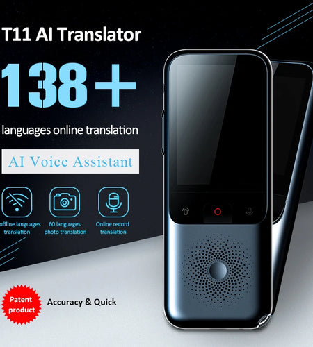 T11 Portable Audio Translator 138 Language Smart Translator Offline in Real Time Smart Voice AI Voice Photo Translator