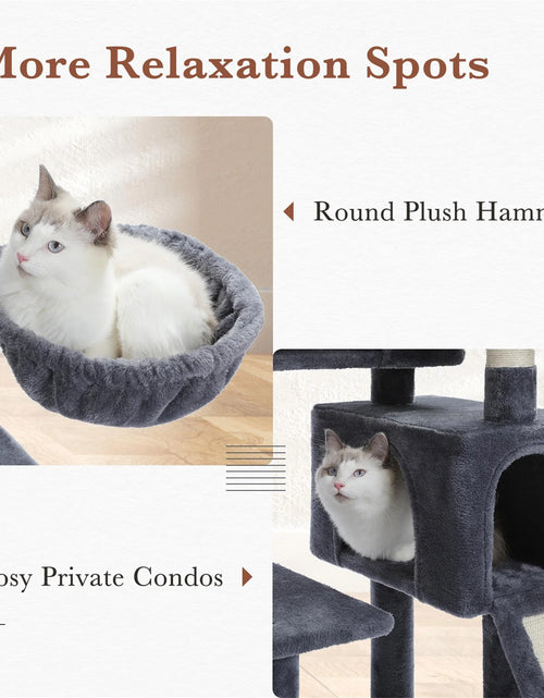 Load image into Gallery viewer, 61&quot; Cat Tree Tower for Indoor Cats with Platform and Scratching Posts, Cat Condo Cat Tree House in Pet Supplies, Gray
