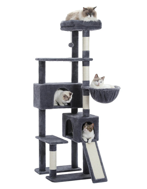 Load image into Gallery viewer, 61&quot; Cat Tree Tower for Indoor Cats with Platform and Scratching Posts, Cat Condo Cat Tree House in Pet Supplies, Gray
