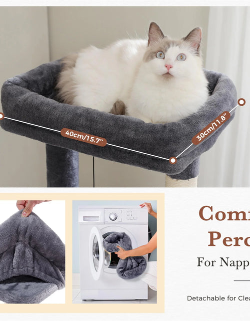 Load image into Gallery viewer, 61&quot; Cat Tree Tower for Indoor Cats with Platform and Scratching Posts, Cat Condo Cat Tree House in Pet Supplies, Gray
