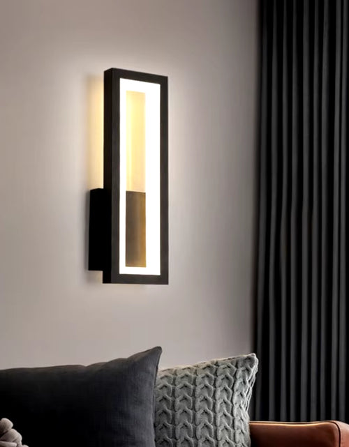 Load image into Gallery viewer, Modern Minimalist Wall Lamps Home Decor Living Room Bedroom Bedside 16W Ac96V-260V Led Sconce Black White Light Aisle Decoration
