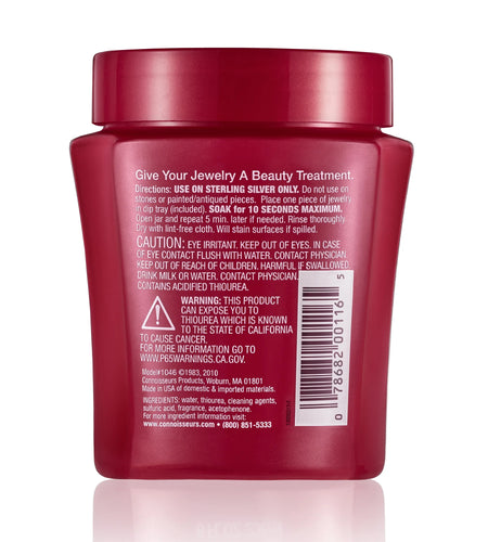 Silver Jewelry Cleaner, Liquid Dip Jewelry Cleaner in Red Jar