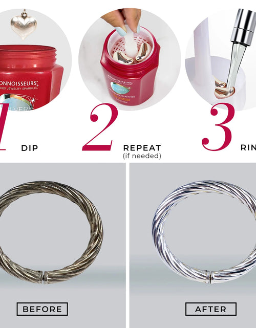 Load image into Gallery viewer, Silver Jewelry Cleaner, Liquid Dip Jewelry Cleaner in Red Jar
