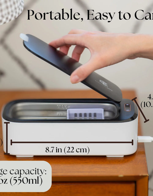 Load image into Gallery viewer, Ultrasonic Jewelry Cleaner &amp; UVC Professional Sterilizer Machine, 550Ml 46Khz Power Portable Ultra Sonic Cleaner for Cleaning Glasses, Watches, Coins, Makeup, Dentures, Earring, Watch, 1 Year Warranty
