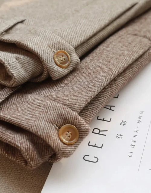Load image into Gallery viewer, Woolen Pants Women&#39;S Harem Pencil Pants 2024 Autumn Winter High Waisted Casual Suit Pants Office Lady Women Trousers
